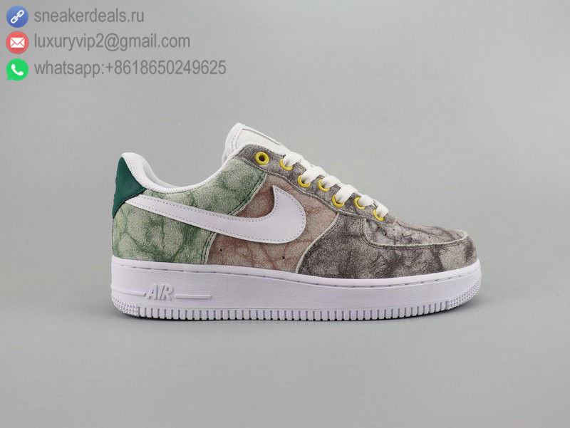 NIKE AIR FORCE 1 '07 LXX STONE GREEN LEATHER UNISEX SKATE SHOES